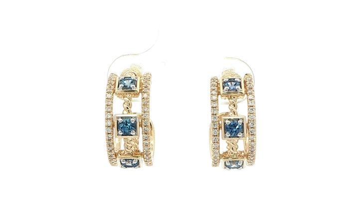 content/products/3-Row Sapphire and Round Diamond Post Hoop Earrings in Yellow Gold (0.94cts TWT)