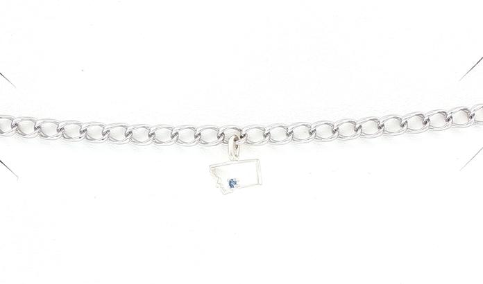 content/products/State of Montana Outline Charm Bracelet with Montana Yogo Sapphire in Sterling Silver (0.02cts)