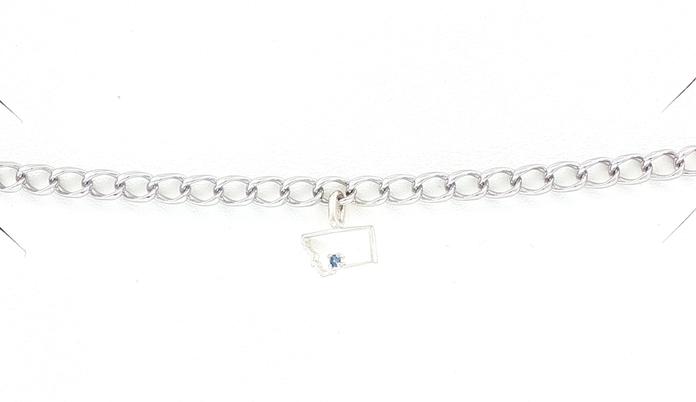 content/products/State of Montana Outline Charm Bracelet with Montana Yogo Sapphire in Sterling Silver (0.02ct)