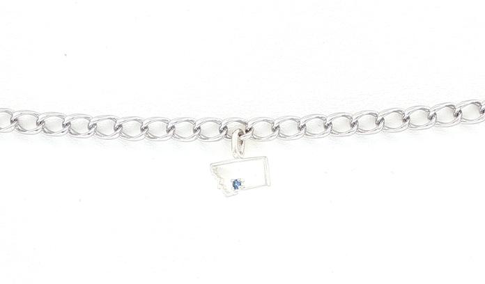 content/products/State of Montana Outline Charm Bracelet with Montana Yogo Sapphire in Sterling Silver (0.02cts)