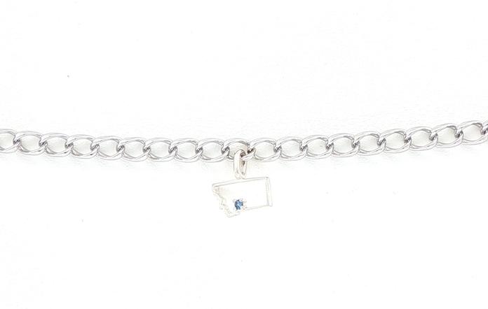 content/products/State of Montana Outline Charm Bracelet with Montana Yogo Sapphire in Sterling Silver (0.02ct)