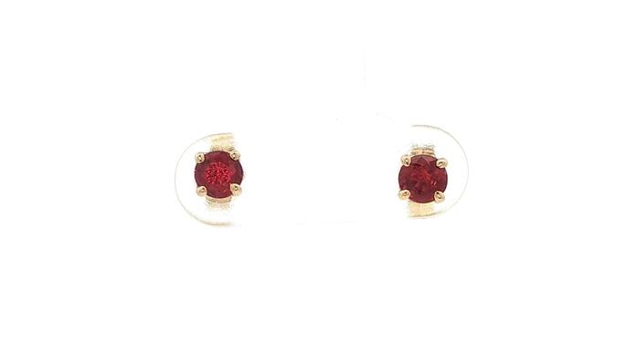 content/products/Estate Piece: Ruby Stud Earrings in 4-Prong Settings in Yellow Gold (0.50cts TWT)