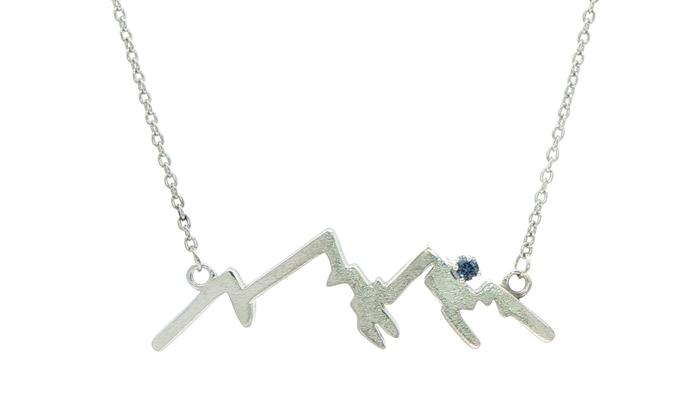 content/products/Mountain Range Montana Yogo Sapphire Necklace on Split Chain in Sterling Silver (0.03cts)