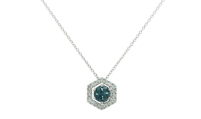 content/products/Hexagon Halo Montana Sapphire and Diamond Necklace in White Gold (1.02cts TWT)