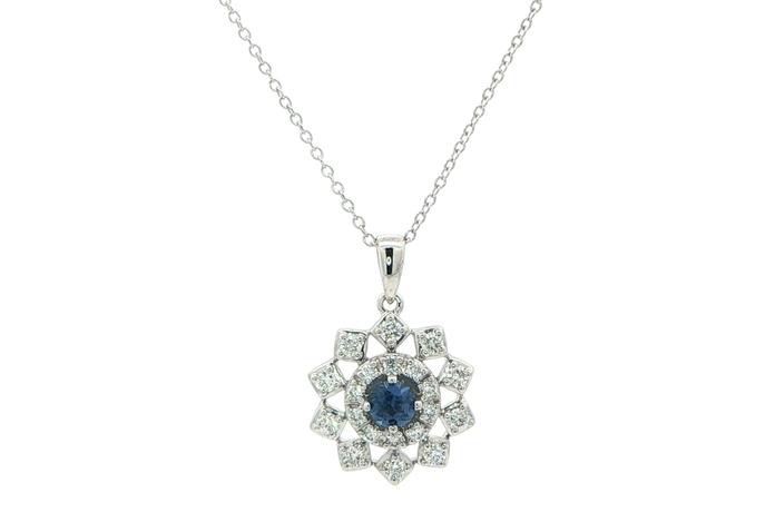 content/products/Snowflake Montana Yogo Sapphire and Diamond Necklace in White Gold (0.67cts TWT)