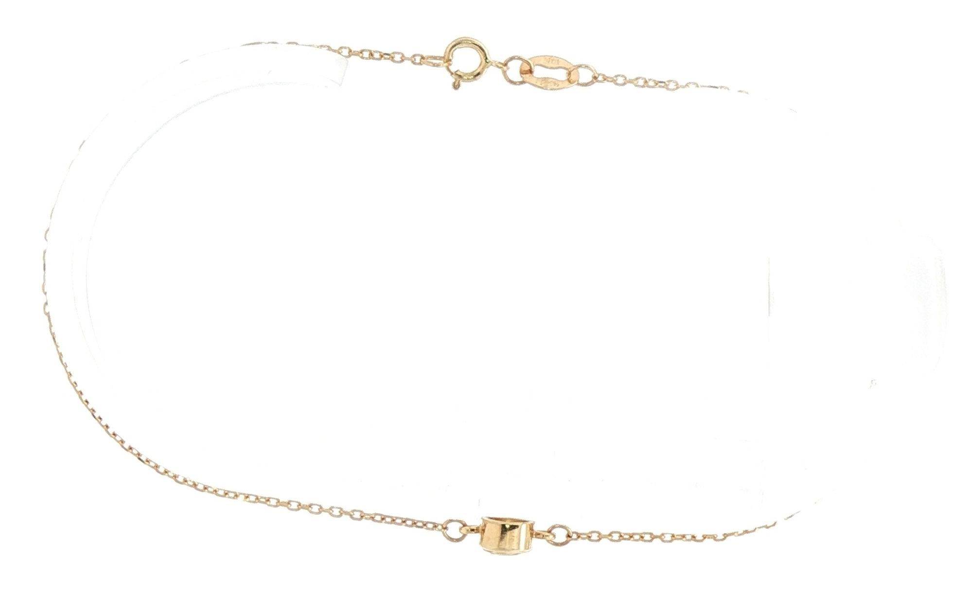 Delicate Bezel-set Pale Yellow Montana Sapphire Chain Bracelet in Yellow Gold (0.31cts TWT) side