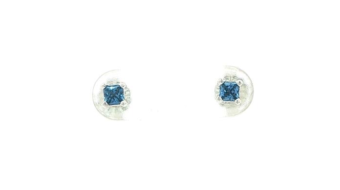 content/products/Princess-Cut Montana Yogo Sapphire Stud Earrings in White Gold (0.32cts TWT)