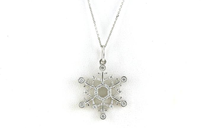 content/products/Diamond Snowflake Necklace in White Gold (0.25cts TWT)
