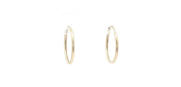 content/products/Hollow Endless Hoop Earrings Yellow Gold (15mm)