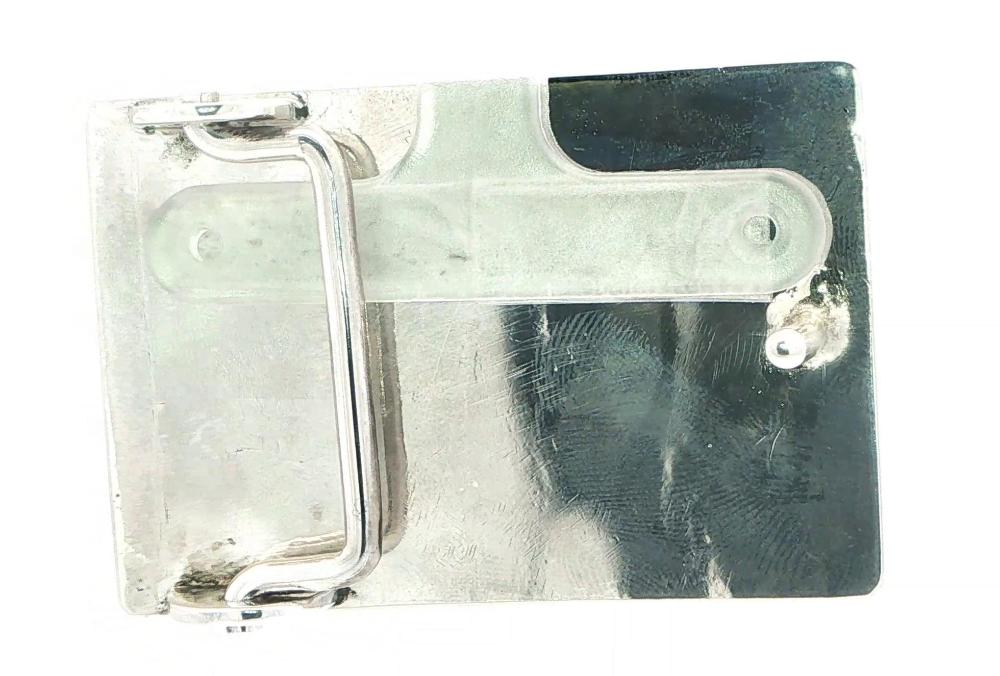 Estate Piece: Aztec Deer Motif Belt Buckle in Sterling Silver back