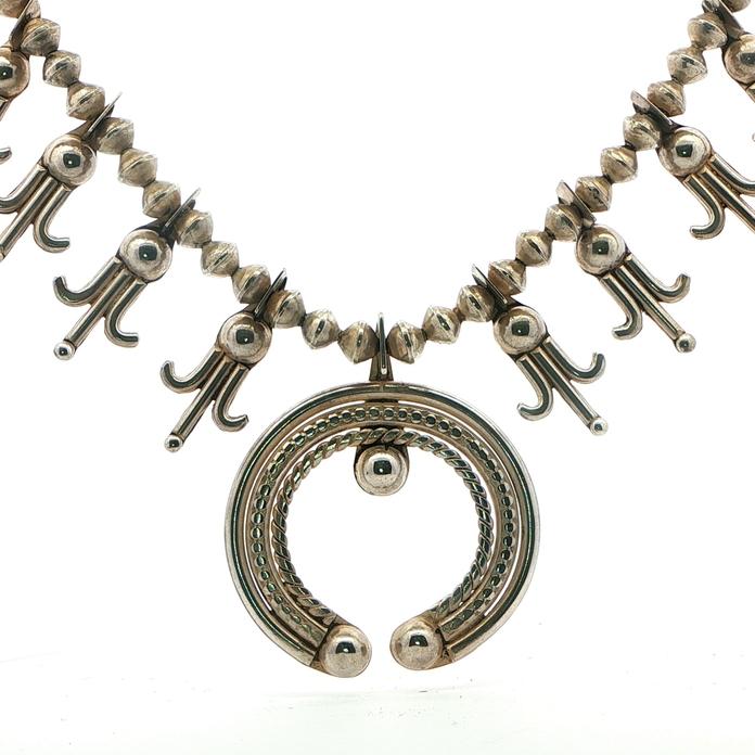 content/products/Estate Piece: Native Squash Blossom Necklace Sterling Silver
