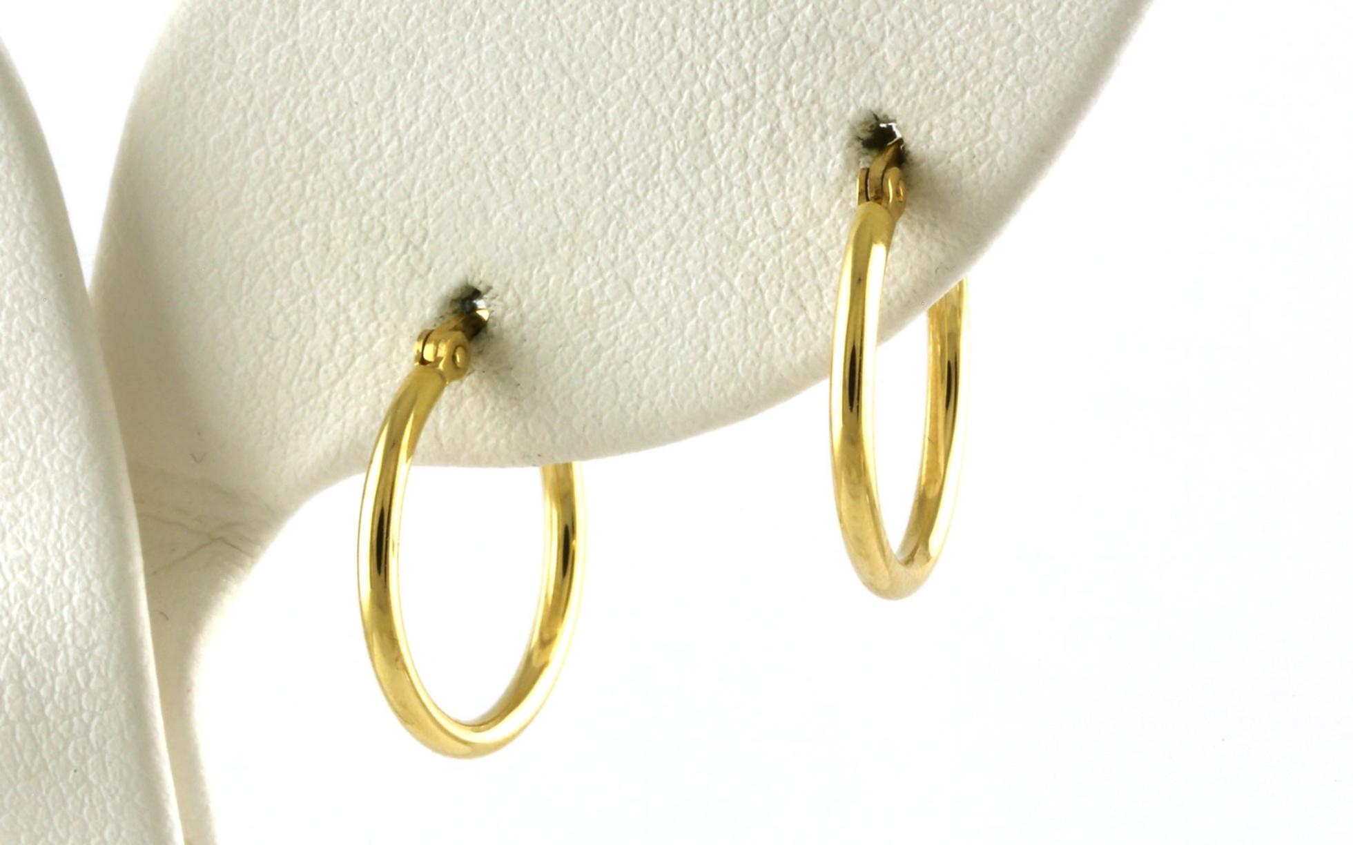 Hoop Earrings in Yellow Gold (15mm)