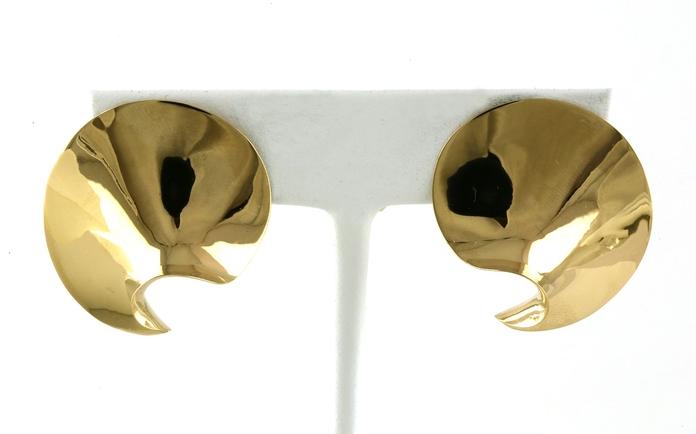 content/products/Estate Piece: Wavy Contemporary Stud Earrings in Yellow Gold
