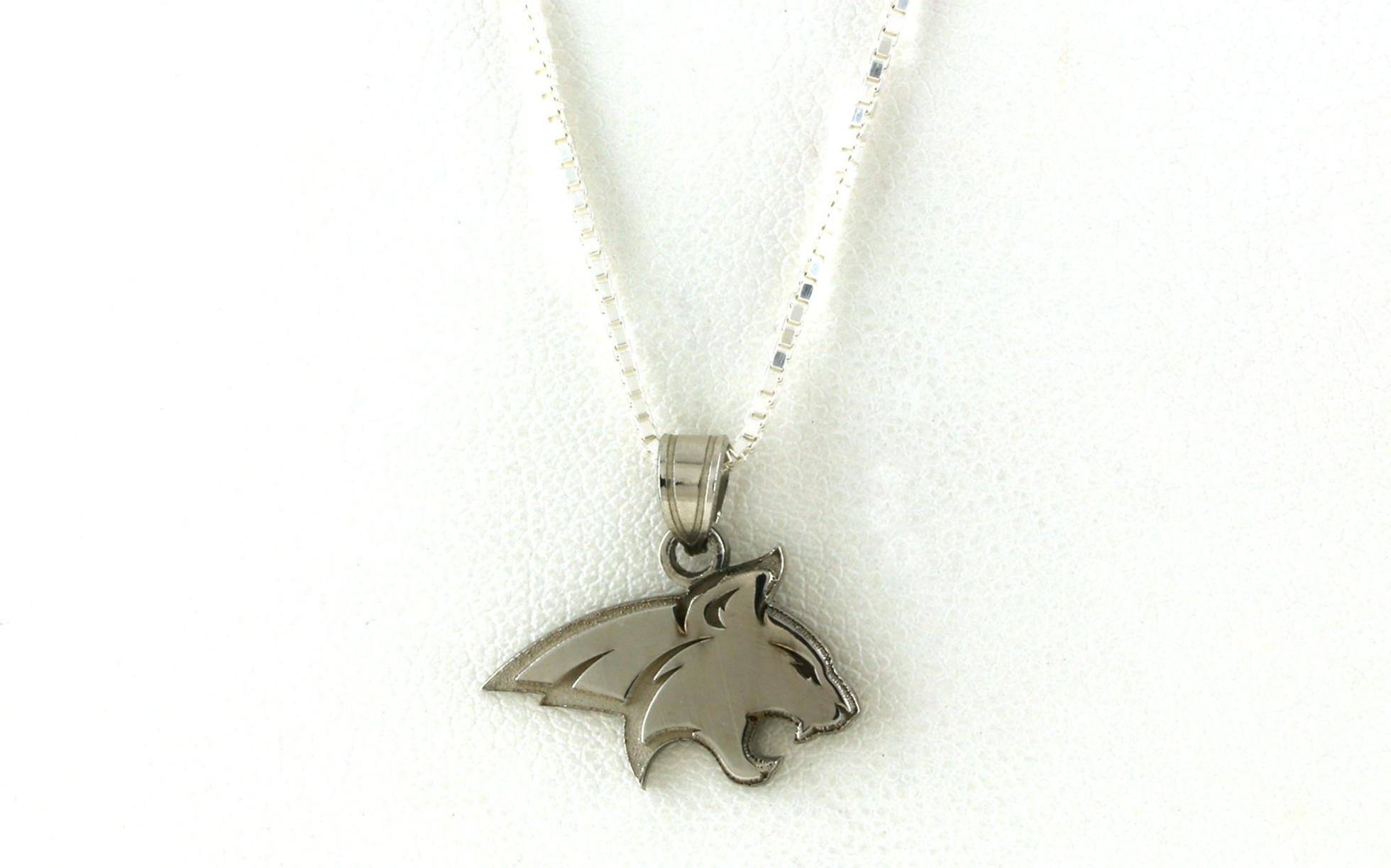 Official Montana State University Bobcat Necklace in Sterling Silver