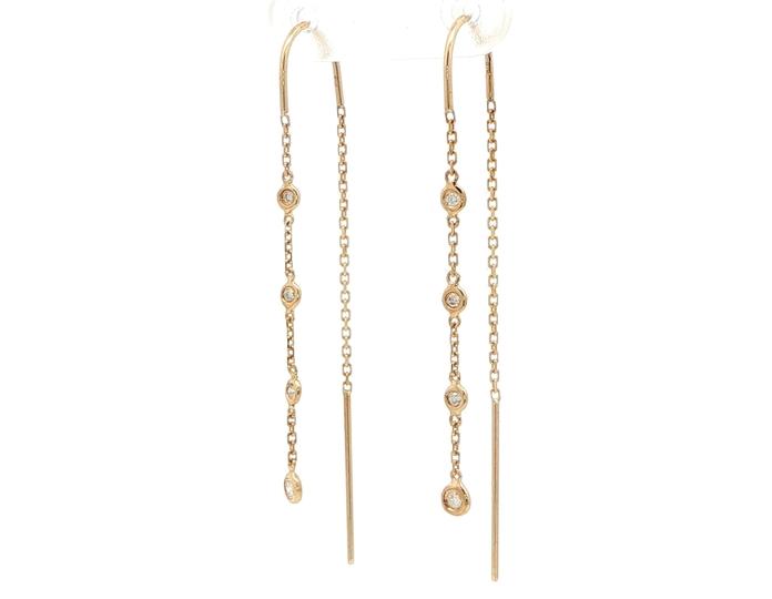 content/products/Station Diamond Dangle Threader Earrings in Yellow Gold (0.10cts TWT)