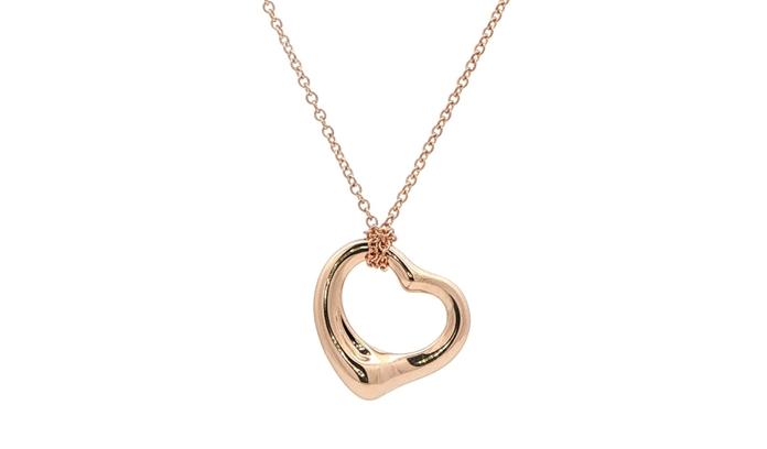 content/products/Estate Piece: Tiffany & Co. Elsa Peretti Heart Necklace in Rose Gold 