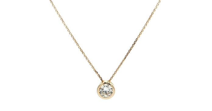 content/products/Bezel-set Diamond Solitaire Pendant Necklace in Yellow Gold (0.48cts TWT)