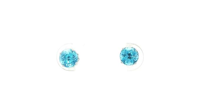content/products/Estate Piece: Blue Topaz Stud Earrings in 4-Prong Settings in White Gold (1.00cts TWT)