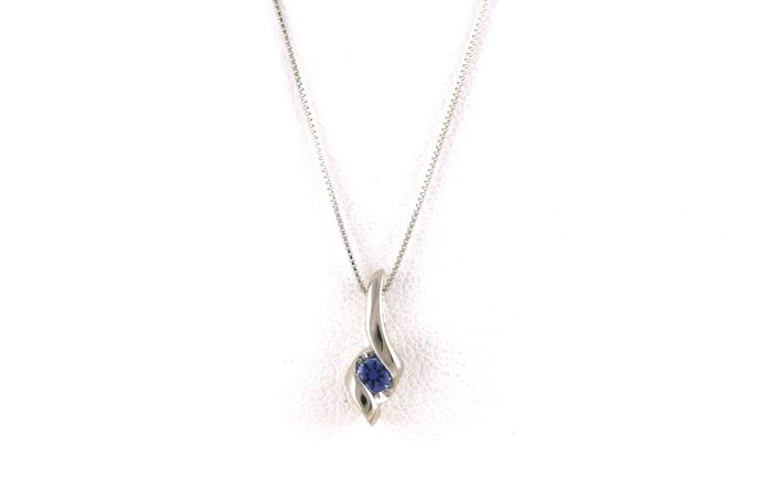 content/products/Twist Style Montana Yogo Sapphire Solitaire Necklace in White Gold (0.10ct)