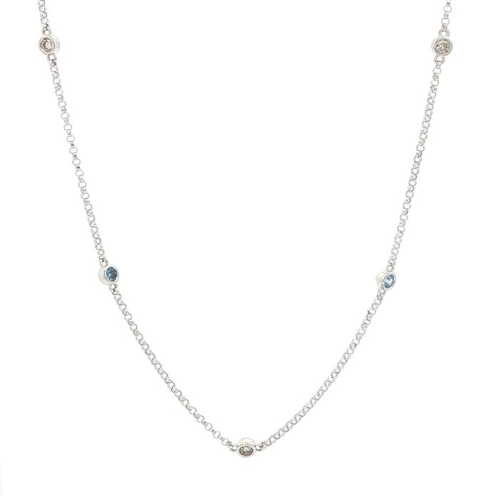 content/products/Alternating Montana Yogo Sapphire and Diamond Bezel-set Station Necklace in White Gold (0.34cts TWT)