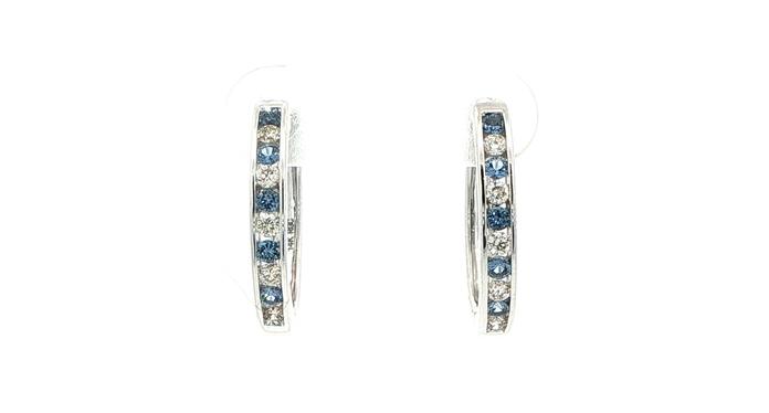 content/products/Channel-set Alternating Diamonds and Montana Yogo Sapphire Hoop Earrings in White Gold (0.50cts TWT)