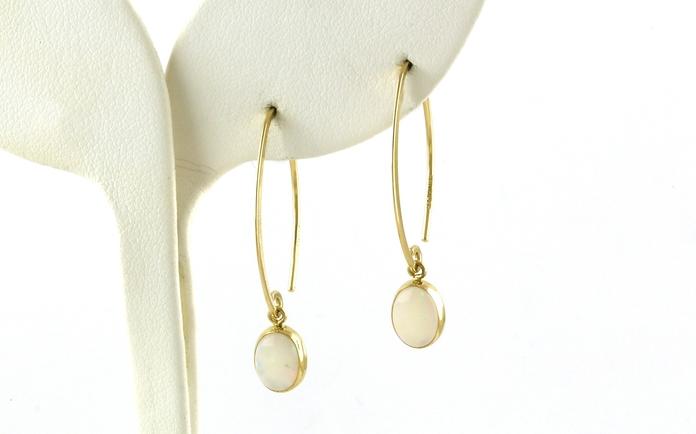 content/products/Opal Simple Sweep Dangle Earrings in Yellow Gold