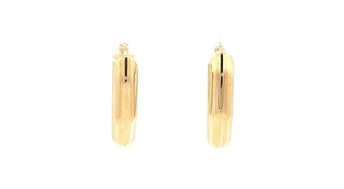 content/products/Hollow Pointed Hoop Earrings in Yellow Gold