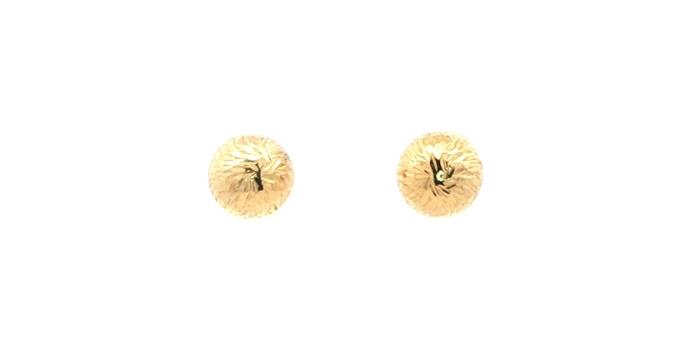 content/products/Textured Button Stud Earrings in Yellow Gold (8mm)