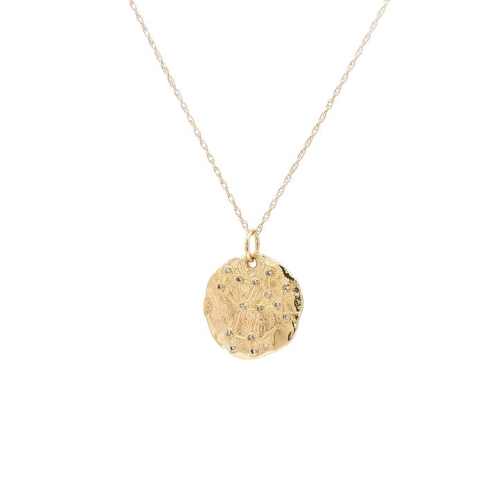 content/products/Estate Piece: Diamond Sagittarius Constellation Pendant Necklace in Yellow Gold (0.15cts TWT)