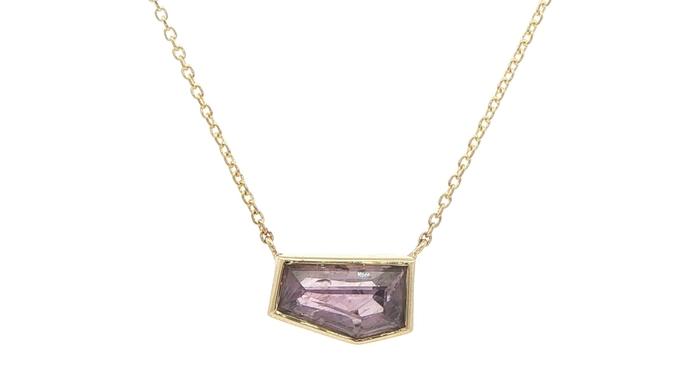 content/products/Bezel-set Pentagon Fancy-cut Purplish Pink Montana Sapphire Necklace in Yellow Gold (3.07cts)