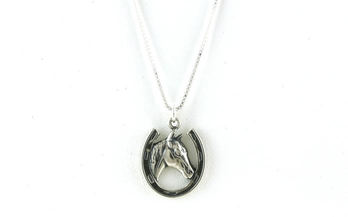 content/products/Horseshoe Charm Necklace in Sterling Silver