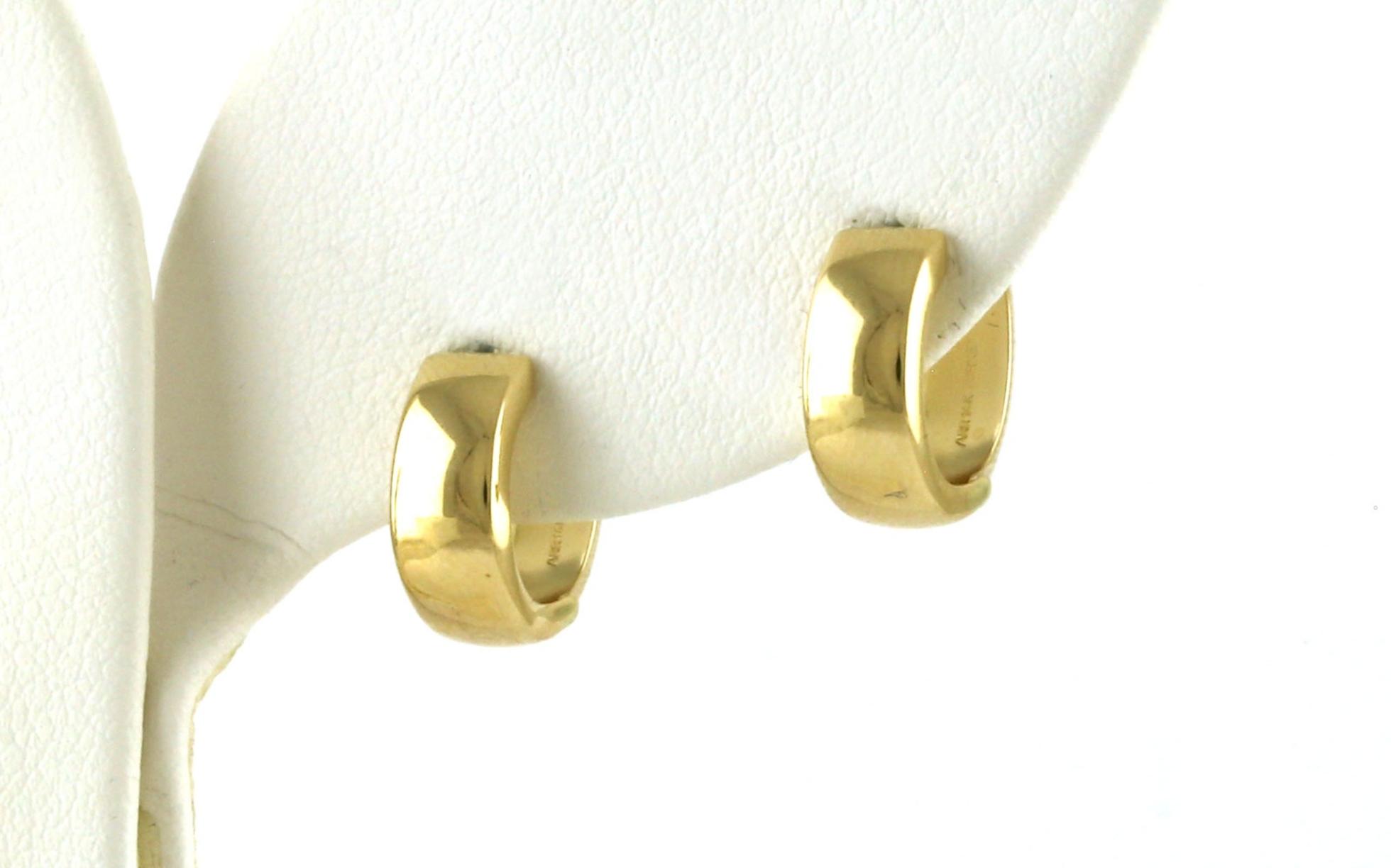Hinged Hoop Earrings in Yellow Gold