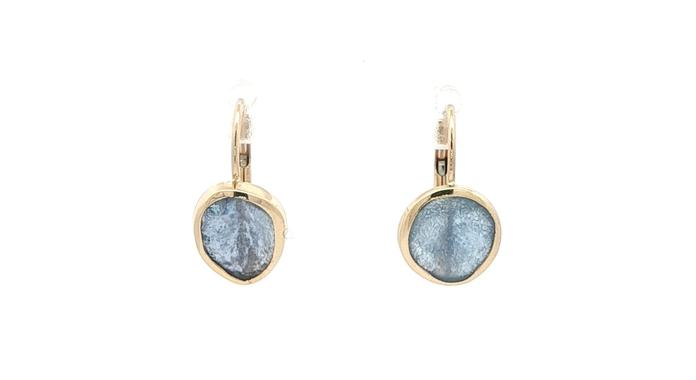 content/products/Raw Un-cut Montana Yogo Sapphire Drop Earrings in Yellow Gold (1.61cts TWT)