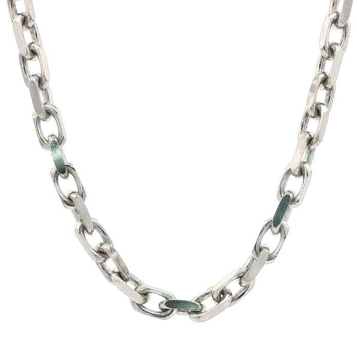content/products/Estate Piece: Cable Link Chain Necklace with High-Polish Finish in Sterling Silver 
