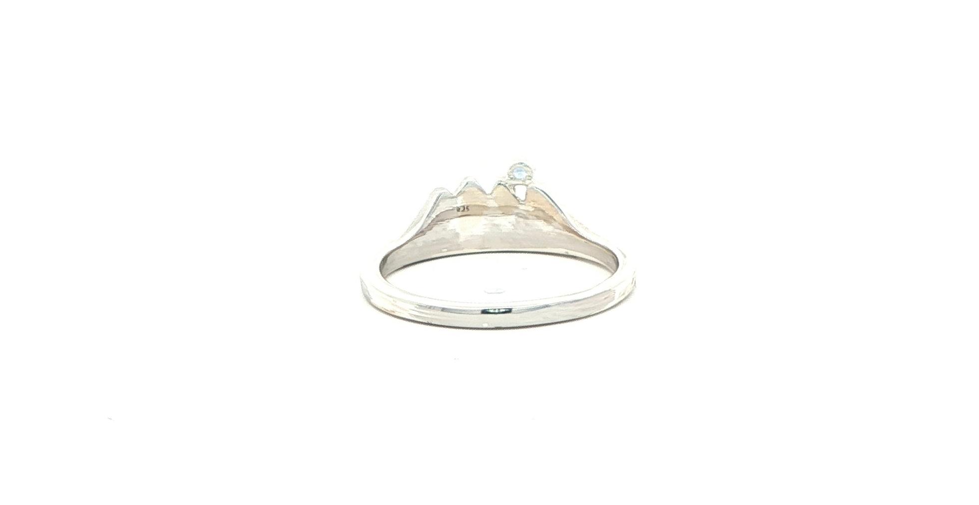 Mountain Range Montana Yogo Sapphire Ring in Sterling Silver (0.02cts) back