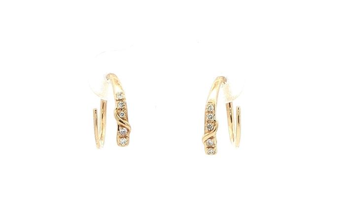 content/products/Pav&eacute; Diamond Spiral Hoop Earrings in Yellow Gold (0.06cts TWT)