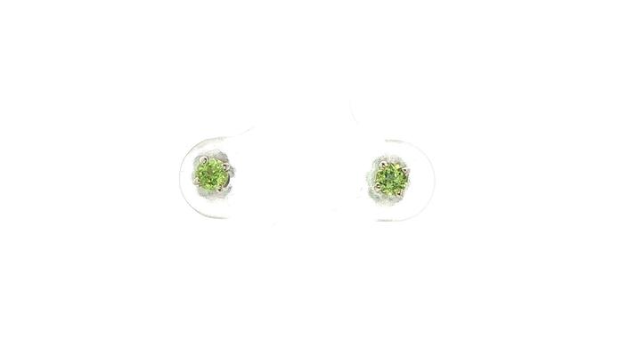 content/products/August Birthstone Peridot Stud Earrings in 4-Prong Settings in White Gold