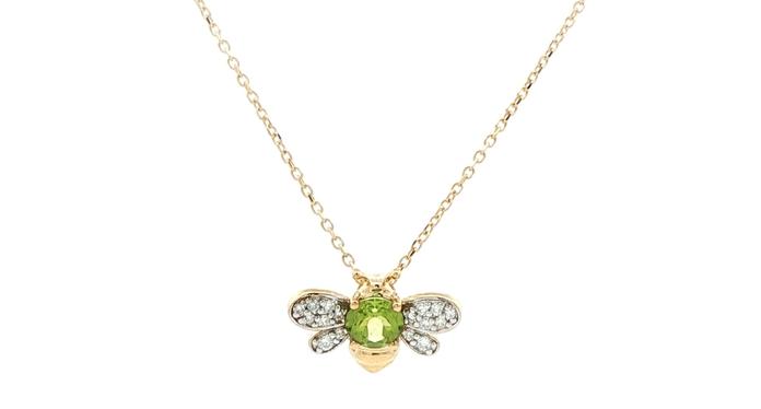 content/products/Bumblebee Peridot and Diamond Pendant Necklace in Yellow Gold (0.66cts TWT)