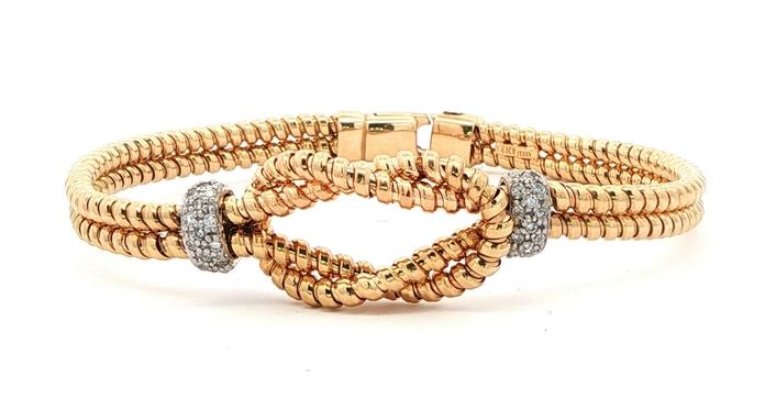 content/products/Diamond-Accented Twisted Knot Flexible Bangle Bracelet in Yellow Gold (0.33cts TWT)