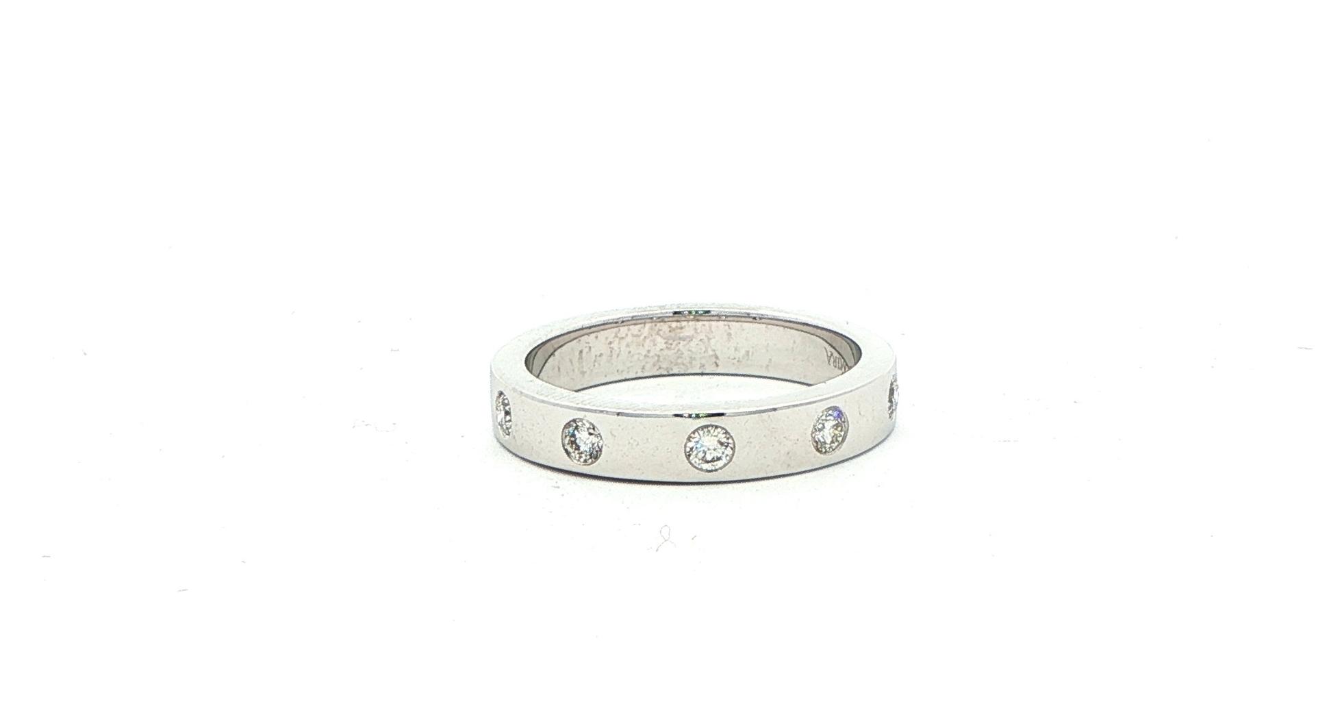 Flush-Set 5-Stone Diamond Band in White Gold (0.33cts TWT)