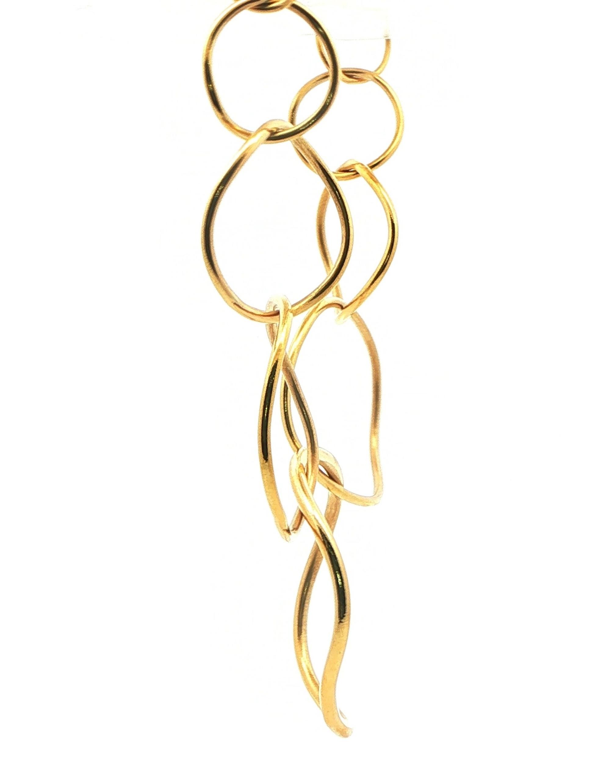 Estate Piece: Ippolita Graduated Interlocking Open Circle Necklace in Yellow Gold side