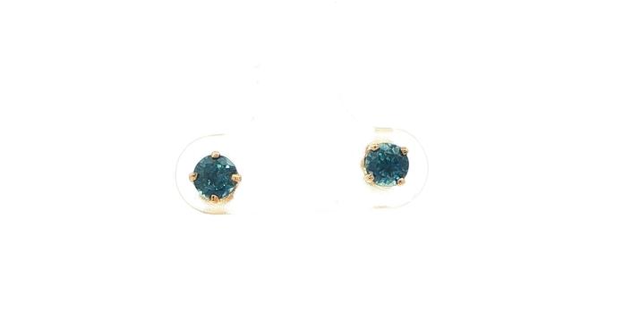 content/products/Greenish Blue Montana Sapphire Stud Earrings in 4-Prong Settings in Yellow Gold (0.70cts TWT)
