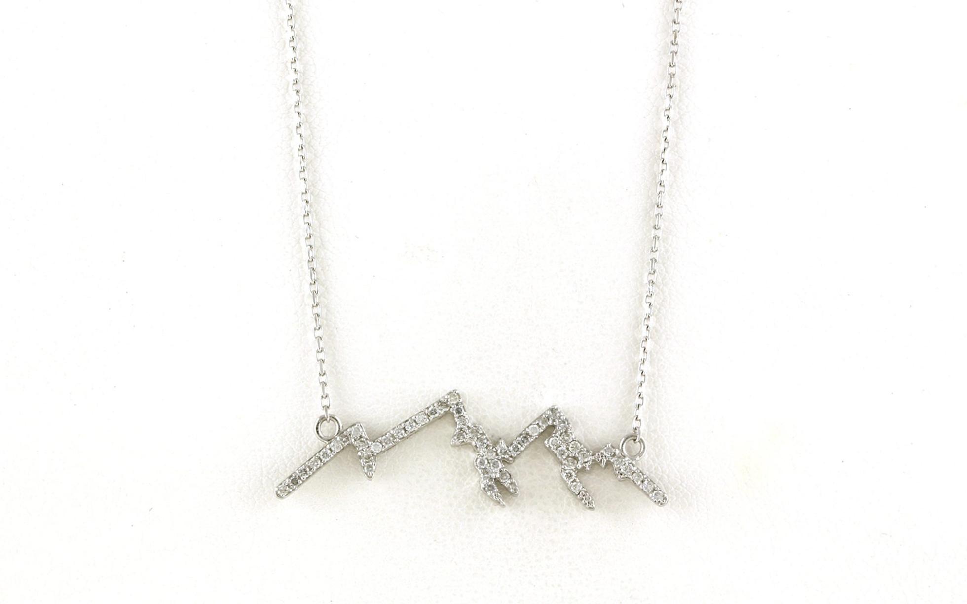 Diamond Mountain Silhouette Necklace in White Gold (0.25cts TWT)