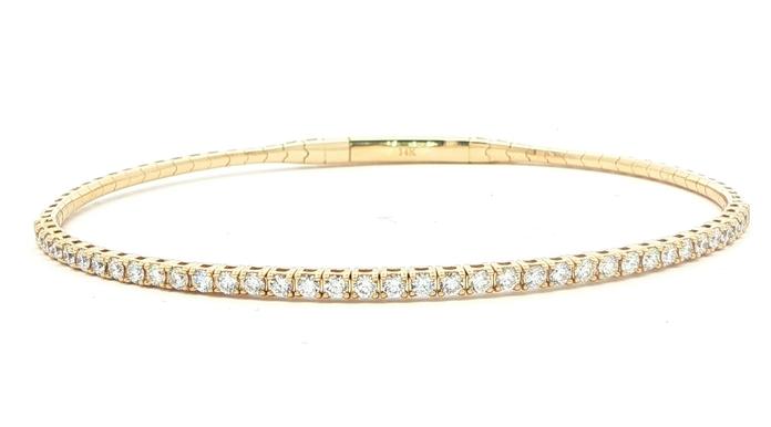 content/products/Diamond Flexible Bangle Bracelet with Locking Clasp in Yellow Gold (1.00cts TWT)