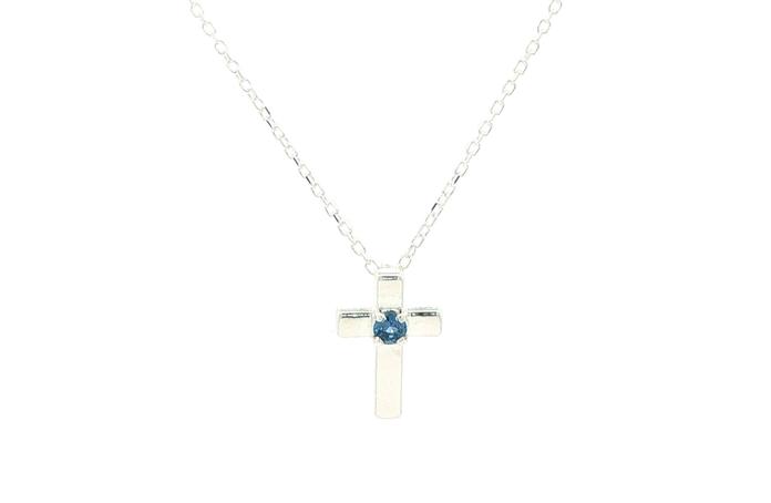 content/products/Solitaire Montana Yogo Sapphire Cross Pendant Necklace in Sterling Silver (0.06cts)