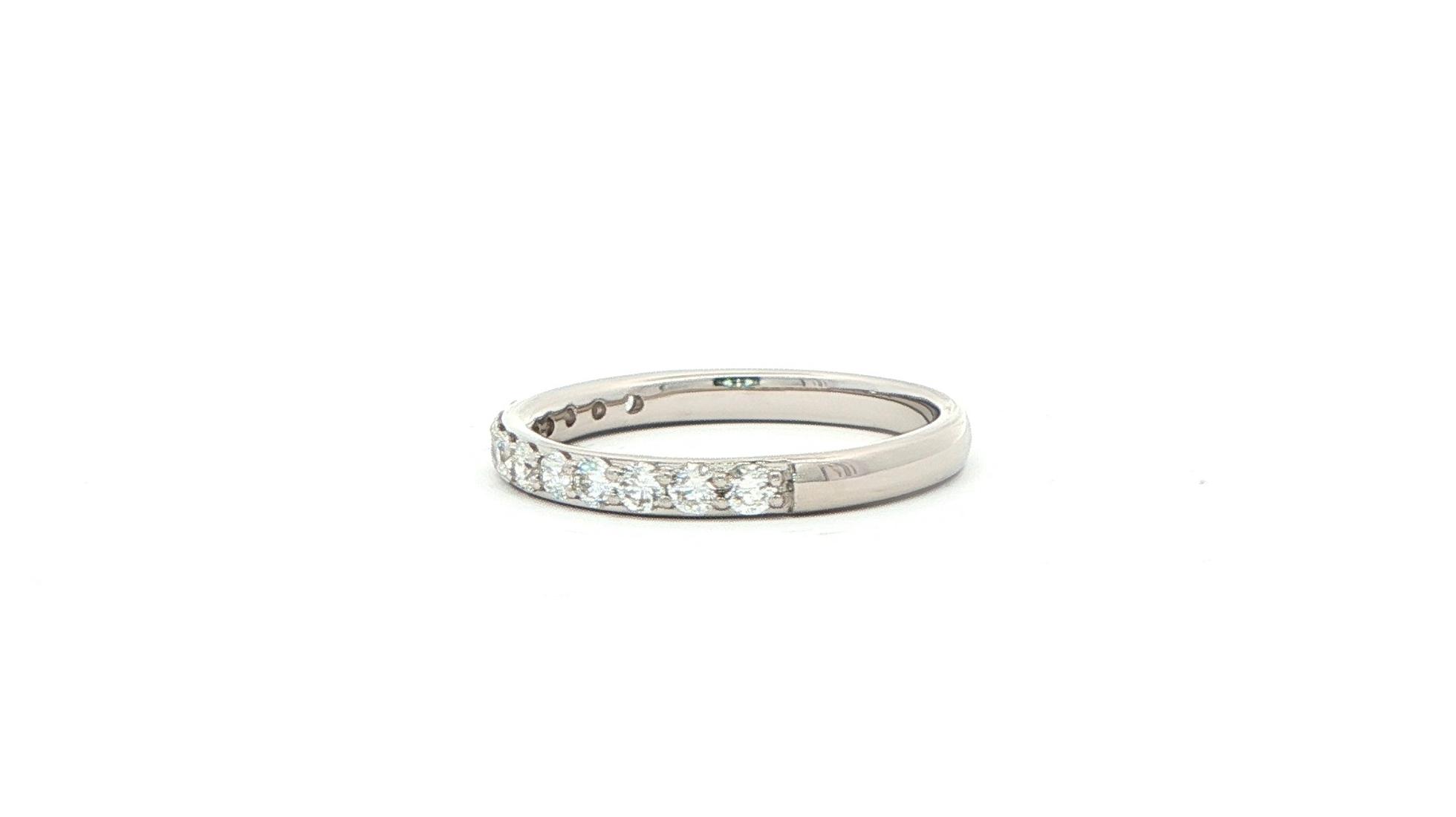 13-Stone Prong-Set Diamond Wedding Band in White Gold (0.50cts TWT) side