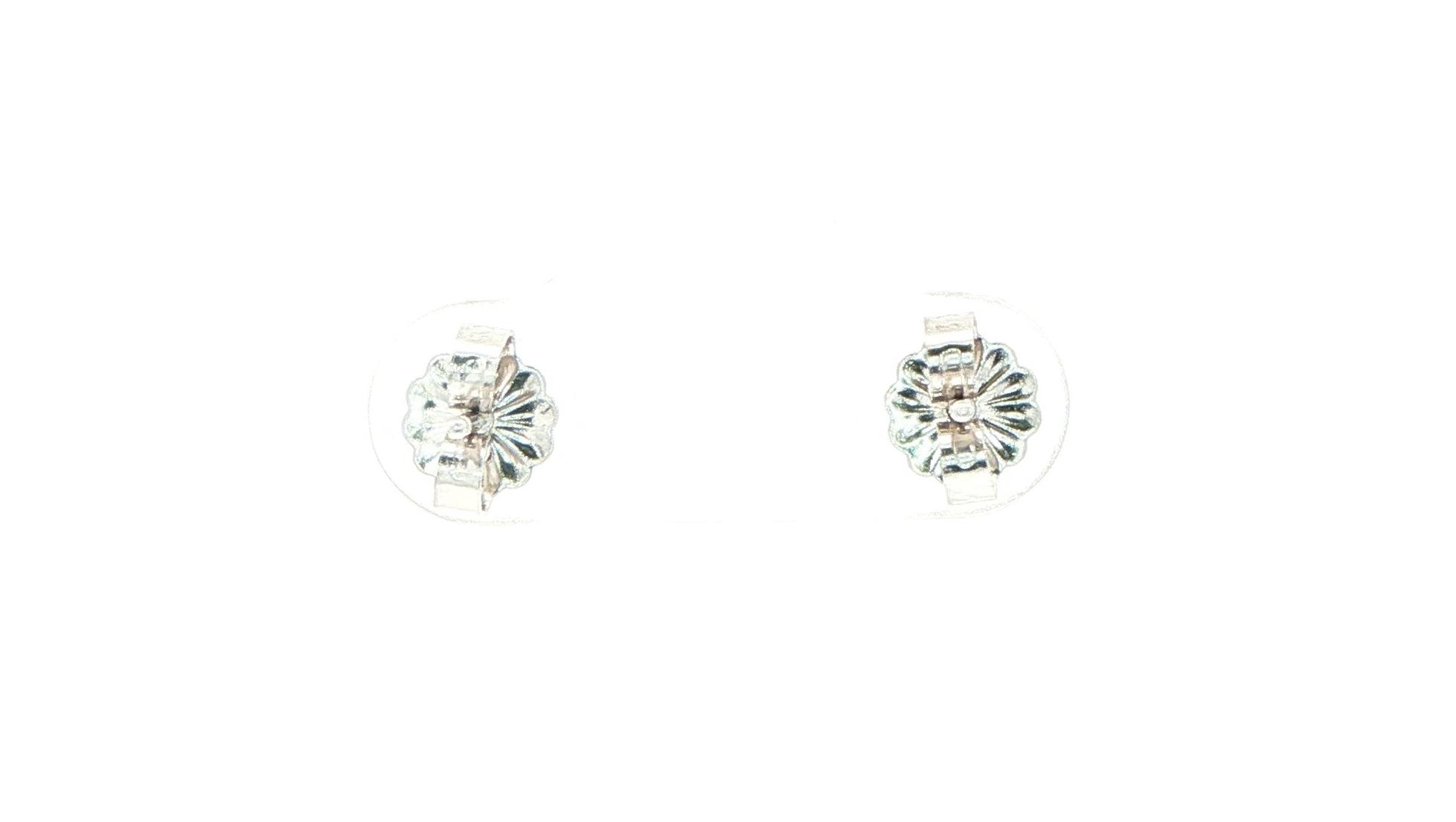 Montana Sapphire Stud Earrings in 3-Prong Martini Setting in White Gold (0.31cts TWT) back