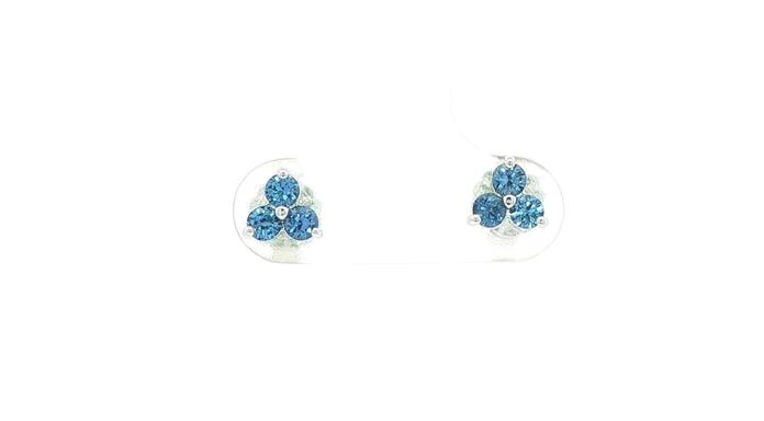 content/products/Montana Yogo Sapphire Three-Stone Cluster Stud Earrings in White Gold (0.50cts TWT)