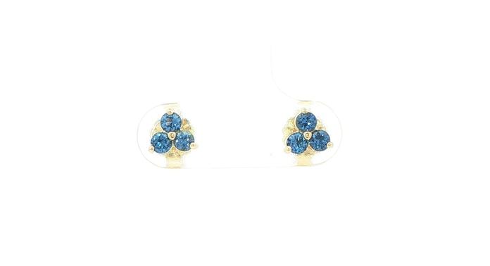 content/products/Montana Yogo Sapphire Three-Stone Cluster Stud Earrings in Yellow Gold (0.51cts TWT)