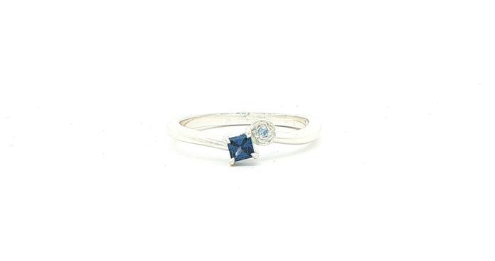 content/products/2-Stone Princess-Cut and Round Montana Yogo Sapphire Bypass Ring in Sterling Silver (0.18cts TWT)